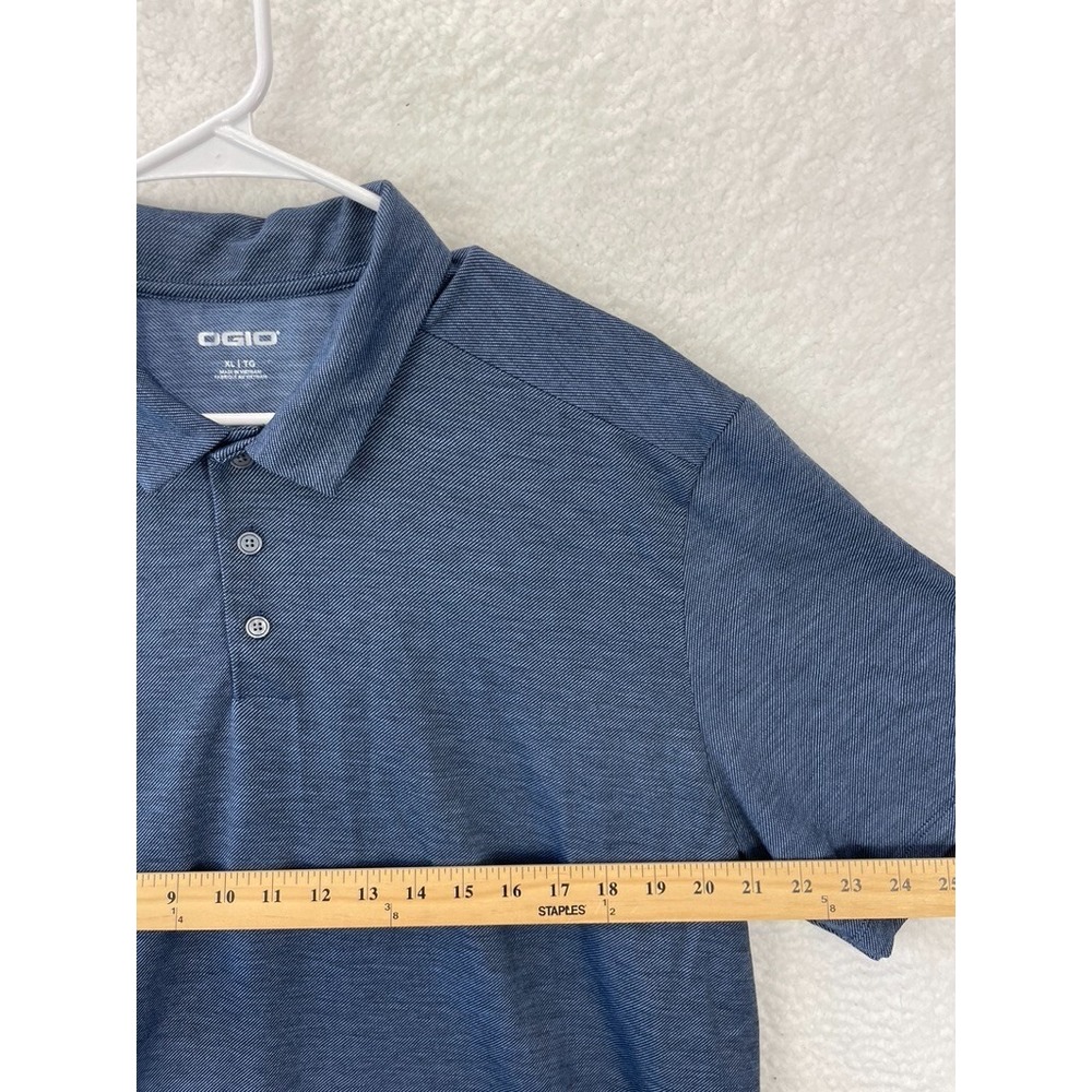 OGIO Performance Golf Polo Shirts Mens Lot 2 L XL Blue Stretch Short Sleeve - Picture 7 of 10